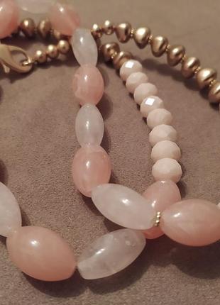 Ніжні намисто скло, люцит. пластик