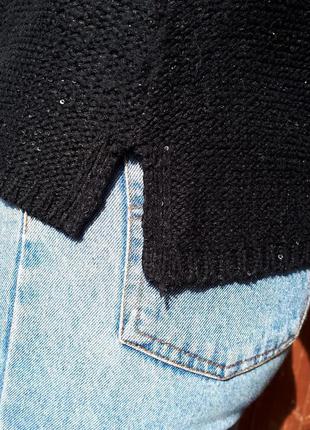 Черный свитер с пайетками2 фото
