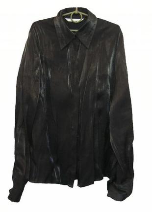 Рубашка блуза черная м деловой стиль amaranto3 фото