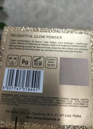 Пудра highliter хайлайтер kobo professional delightful glow powder7 фото