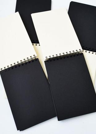 Скетчбук 4profi two in one sketch book pune а5 40 листов черная и кремовая бумага 9032522 фото