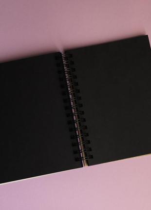 Скетчбук 4profi black sketch book one а5  40 листов черная бумага 9014183 фото