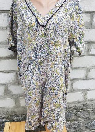 Льняное свободного кроя платье jigsaw