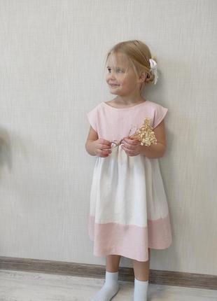 Детское льняное платье. дитяча лляна сукня. детское летнее платье