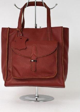 Жіноча шкіряна сумка червона, червона шкіряна сумка жіноча