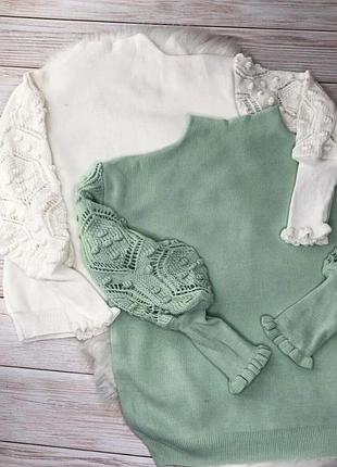 Кофта білий, чорний, беж, пудра, м'ята