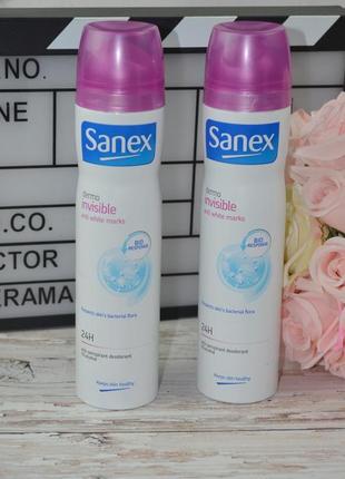 Фірмовий дезодорант антиперспірант унісекс deodorant spray dermo invisible sanex 200 ml