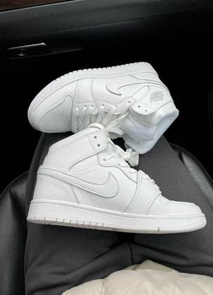 Полностью белые джорданы кроссовки air jordan white