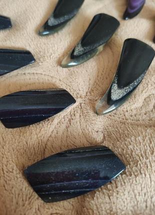 Винтаж! новые очень красивые пуговицы фиолетовые синие черные