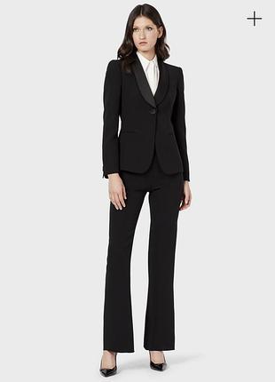 Черный пиджак люкс бренда armani collezioni шерсть