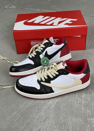 Кросівки travis scott x strap design x air jordan 1 low og ѕр