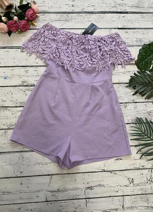 Комбінезон ромпер ошатний мереживний plt prettylittlething