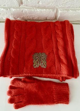 Набор шарф перчатки новое