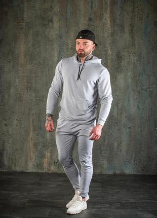 Базовый, мужской спортивный костюм серый / весна осінь чоловічий костюм