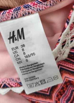 Купальник кружевной h&m review s m 44 46 белый розовый сборный3 фото