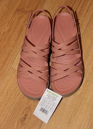 Женские босоножки shoes crocs brooklyn strappy w8, w9 крокс новые8 фото