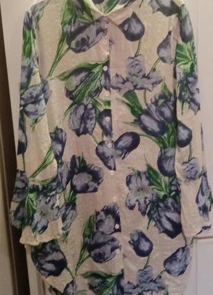 Рубашка-мини платье из хлопка р.м 3