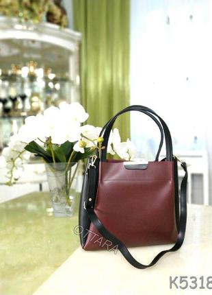 Велика бордова жіноча сумка, жіноча сумка бордова велика