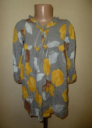 Next легкое натуральное платье на 3-4 года из вискозы