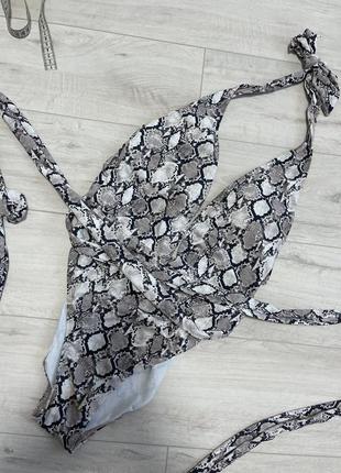 Злитий купальник зміїний принт змеинный принт4 фото