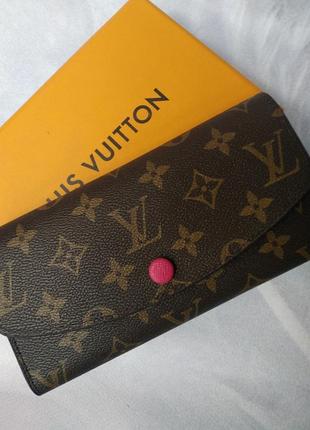 Кошелек малиновая кнопка в стиле louis vuitton 🌸