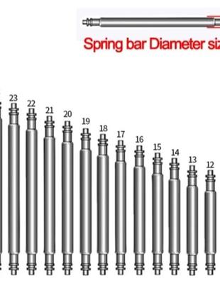 Пружинний стрижень 8-21 мм, шпилька, штифт для браслета,ремішка до годинника ланцюжка2 фото