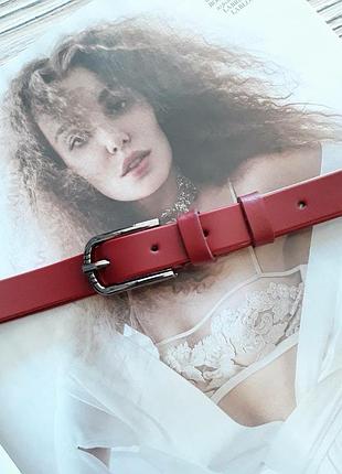 Ремень женский кожаный узкий базовый / ремень женский пояс