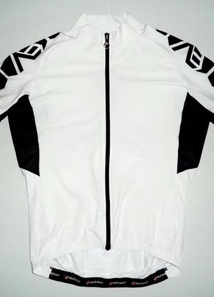 Велофутболка  nuckily cycling jersey белая (l)