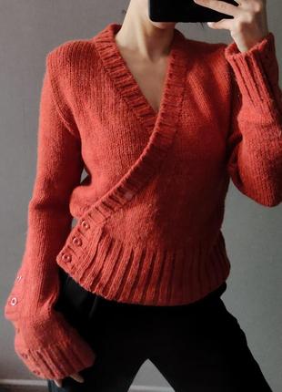 Шерстяной свитер на запах max&co , max mara