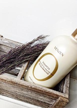 Шампунь для волосся з кокосовим маслом venzen coconut oil silky and elegant shampoo азіатська косметика корейська китайська