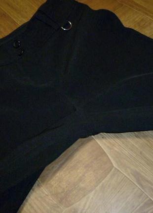 Теплые штаны осень-весна черные,офисный стиль,маленький размер или на подростка7 фото