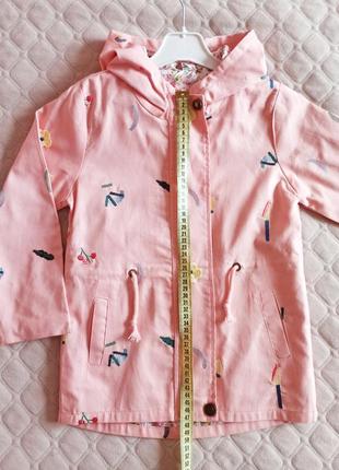 120 парка куртка вітрова на дівчинку девочке розова весняна весенняя6 фото