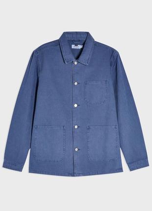 Современная джинсовая хлопковая куртка worker jacket от topman р. l2 фото