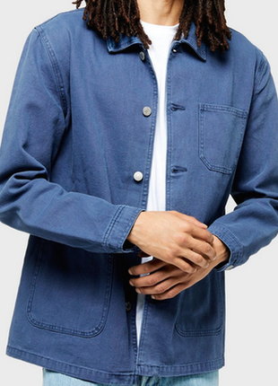 Современная джинсовая хлопковая куртка worker jacket от topman р. l3 фото