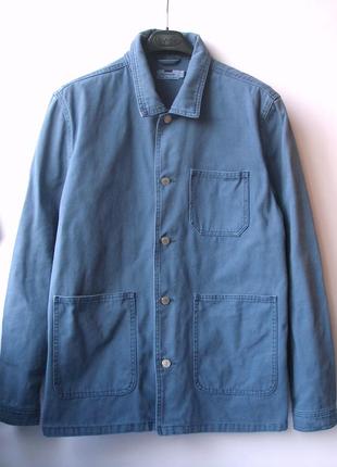 Современная джинсовая хлопковая куртка worker jacket от topman р. l4 фото