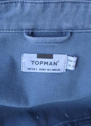 Современная джинсовая хлопковая куртка worker jacket от topman р. l8 фото