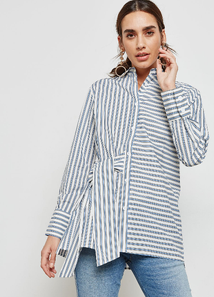 Стильная рубашка в полоску mango из испании xs-s-m