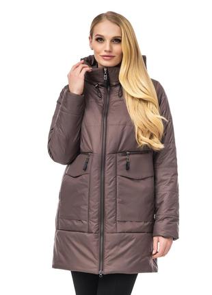 Новинка.модна жіноча куртка з капюшоном рр 44-56 кольору