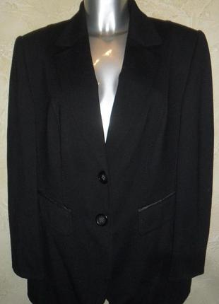 Черный трикотажный офисный пиджак жакет gerry weber xxl 18