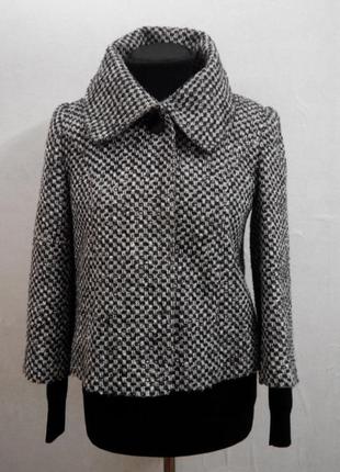 Твидовый жакет пальто куртка с рукавом 7/8