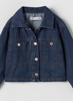 Нова джинсова куртка zara на дівчинку 6 років 116 см