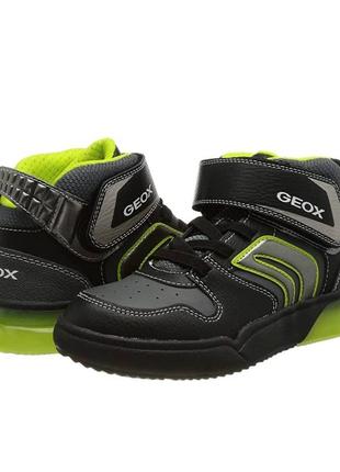 Ботинки geox grayjay 26-34 р с мигалками (отключаются) демисезонные мальчику ботінки хлопчику