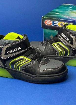 Черевики geox grayjay 26-34 р з мигалками (відключаються) демісезонні хлопчикові ботінки хлопчику2 фото