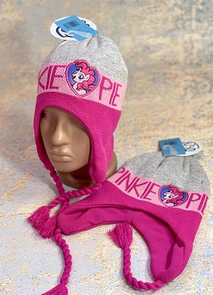Демисезонная шапка для девочки на подкладке с любимыми героями единорог 🦄