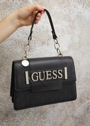 Брендовая шикарная сумочка с логотипом черная жіноча розкішна чорна сумка відомий бренд