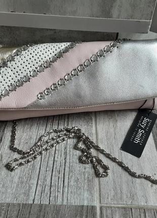 Гарна шкіряна сумочка-клатч suzy smith. нова.