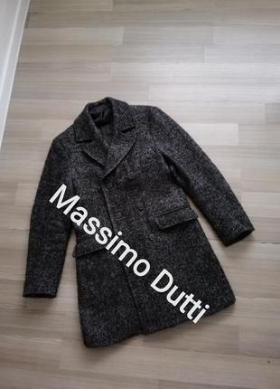 Пальто шерстяное мужское massimo dutti, р.46,175/92а, m, l