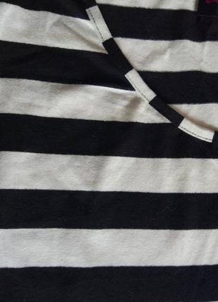 Классное черно - белое трикотажное макси платье " тельняшка" в полоску 95% вискозы.4 фото