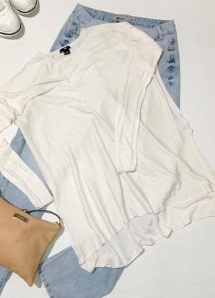 H&m білий светр оверсайз з асиметричним низом