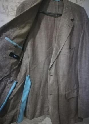 Мужской, лёгкий, льняной пиджак от boss4 фото
